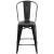 Flash Furniture ET-3534-24-BK-GG 24" Distressed Black Metal Indoor/Outdoor Counter Height Stool with Back addl-9