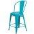 Flash Furniture ET-3534-24-CB-GG 24" Crystal Teal-Blue Metal Indoor/Outdoor Counter Height Stool with Back addl-6