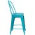 Flash Furniture ET-3534-24-CB-GG 24" Crystal Teal-Blue Metal Indoor/Outdoor Counter Height Stool with Back addl-8