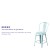 Flash Furniture ET-3534-24-DB-GG 24" Distressed Green-Blue Metal Indoor/Outdoor Counter Height Stool with Back addl-3