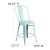 Flash Furniture ET-3534-24-DB-GG 24" Distressed Green-Blue Metal Indoor/Outdoor Counter Height Stool with Back addl-5