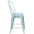 Flash Furniture ET-3534-24-DB-GG 24" Distressed Green-Blue Metal Indoor/Outdoor Counter Height Stool with Back addl-8