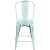 Flash Furniture ET-3534-24-DB-GG 24" Distressed Green-Blue Metal Indoor/Outdoor Counter Height Stool with Back addl-9