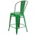 Flash Furniture ET-3534-24-GN-GG 24" Distressed Green Metal Indoor/Outdoor Counter Height Stool with Back addl-4