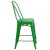 Flash Furniture ET-3534-24-GN-GG 24" Distressed Green Metal Indoor/Outdoor Counter Height Stool with Back addl-5