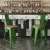 Flash Furniture ET-3534-24-GN-PL1T-GG 24" Green Metal Indoor/Outdoor Counter Height Stool with Back with Teak Poly Resin Wood Seat addl-6