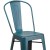 Flash Furniture ET-3534-24-KB-GG 24" Distressed Kelly Blue-Teal Metal Indoor/Outdoor Counter Height Stool with Back addl-10