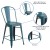 Flash Furniture ET-3534-24-KB-GG 24" Distressed Kelly Blue-Teal Metal Indoor/Outdoor Counter Height Stool with Back addl-4