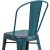 Flash Furniture ET-3534-24-KB-GG 24" Distressed Kelly Blue-Teal Metal Indoor/Outdoor Counter Height Stool with Back addl-7