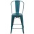 Flash Furniture ET-3534-24-KB-GG 24" Distressed Kelly Blue-Teal Metal Indoor/Outdoor Counter Height Stool with Back addl-9