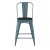 Flash Furniture ET-3534-24-KB-PL1B-GG 24" Kelly Blue-Teal Metal Indoor/Outdoor Counter Height Stool with Back with Black Poly Resin Wood Seat addl-10
