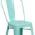 Flash Furniture ET-3534-24-MINT-GG 24" Mint Green Metal Indoor/Outdoor Counter Height Stool with Back addl-10