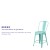 Flash Furniture ET-3534-24-MINT-GG 24" Mint Green Metal Indoor/Outdoor Counter Height Stool with Back addl-3