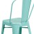 Flash Furniture ET-3534-24-MINT-GG 24" Mint Green Metal Indoor/Outdoor Counter Height Stool with Back addl-7