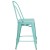 Flash Furniture ET-3534-24-MINT-GG 24" Mint Green Metal Indoor/Outdoor Counter Height Stool with Back addl-8