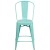 Flash Furniture ET-3534-24-MINT-GG 24" Mint Green Metal Indoor/Outdoor Counter Height Stool with Back addl-9