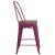 Flash Furniture ET-3534-24-PUR-WD-GG 24" Purple Metal Counter Height Stool with Back and Wood Seat addl-4