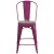 Flash Furniture ET-3534-24-PUR-WD-GG 24" Purple Metal Counter Height Stool with Back and Wood Seat addl-5
