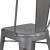 Flash Furniture ET-3534-24-SIL-GG 24" Distressed Silver Gray Metal Indoor/Outdoor Counter Height Stool with Back addl-12