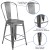 Flash Furniture ET-3534-24-SIL-GG 24" Distressed Silver Gray Metal Indoor/Outdoor Counter Height Stool with Back addl-4