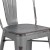Flash Furniture ET-3534-24-SIL-GG 24" Distressed Silver Gray Metal Indoor/Outdoor Counter Height Stool with Back addl-7