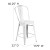 Flash Furniture ET-3534-24-WH-GG 24" Distressed White Metal Indoor/Outdoor Counter Height Stool with Back addl-5
