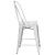Flash Furniture ET-3534-24-WH-GG 24" Distressed White Metal Indoor/Outdoor Counter Height Stool with Back addl-8