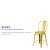 Flash Furniture ET-3534-24-YL-GG 24" Distressed Yellow Metal Indoor/Outdoor Counter Height Stool with Back addl-3