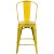 Flash Furniture ET-3534-24-YL-GG 24" Distressed Yellow Metal Indoor/Outdoor Counter Height Stool with Back addl-7