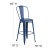 Flash Furniture ET-3534-30-AB-GG 30" Distressed Antique Blue Metal Indoor/Outdoor Barstool with Back addl-4