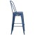 Flash Furniture ET-3534-30-AB-GG 30" Distressed Antique Blue Metal Indoor/Outdoor Barstool with Back addl-7