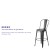 Flash Furniture ET-3534-30-BK-GG 30" Distressed Black Metal Indoor/Outdoor Barstool with Back addl-3