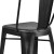 Flash Furniture ET-3534-30-BK-GG 30" Distressed Black Metal Indoor/Outdoor Barstool with Back addl-7