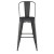 Flash Furniture ET-3534-30-BK-PL1B-GG 30" Black Metal Indoor/Outdoor Barstool with Back with Black Poly Resin Wood Seat addl-10