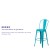 Flash Furniture ET-3534-30-CB-GG 30" Crystal Teal-Blue Metal Indoor/Outdoor Barstool with Back addl-3