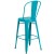 Flash Furniture ET-3534-30-CB-GG 30" Crystal Teal-Blue Metal Indoor/Outdoor Barstool with Back addl-6