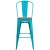 Flash Furniture ET-3534-30-CB-WD-GG 30" Crystal Teal-Blue Metal Barstool with Back and Wood Seat addl-5