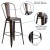 Flash Furniture ET-3534-30-COP-GG 30" Distressed Copper Metal Indoor/Outdoor Barstool with Back addl-4