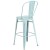 Flash Furniture ET-3534-30-DB-GG 30" Distressed Green-Blue Metal Indoor/Outdoor Barstool with Back addl-6