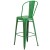 Flash Furniture ET-3534-30-GN-GG 30" Distressed Green Metal Indoor/Outdoor Barstool with Back addl-4