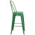Flash Furniture ET-3534-30-GN-GG 30" Distressed Green Metal Indoor/Outdoor Barstool with Back addl-5