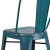 Flash Furniture ET-3534-30-KB-GG 30" Distressed Kelly Blue-Teal Metal Indoor/Outdoor Barstool with Back addl-7