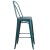 Flash Furniture ET-3534-30-KB-GG 30" Distressed Kelly Blue-Teal Metal Indoor/Outdoor Barstool with Back addl-8