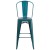 Flash Furniture ET-3534-30-KB-GG 30" Distressed Kelly Blue-Teal Metal Indoor/Outdoor Barstool with Back addl-9