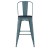 Flash Furniture ET-3534-30-KB-PL1B-GG 30" Kelly Blue-Teal Metal Indoor/Outdoor Barstool with Back with Black Poly Resin Wood Seat addl-10