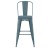 Flash Furniture ET-3534-30-KB-PL1C-GG 30" Kelly Blue-Teal Metal Indoor/Outdoor Barstool with Back with Teal-Blue Poly Resin Wood Seat addl-10