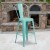 Flash Furniture ET-3534-30-MINT-GG 30" Mint Green Metal Indoor/Outdoor Barstool with Back addl-1