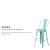 Flash Furniture ET-3534-30-MINT-GG 30" Mint Green Metal Indoor/Outdoor Barstool with Back addl-3