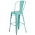 Flash Furniture ET-3534-30-MINT-GG 30" Mint Green Metal Indoor/Outdoor Barstool with Back addl-6
