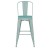 Flash Furniture ET-3534-30-MINT-PL1M-GG 30" Mint Green Metal Indoor/Outdoor Barstool with Back with Mint Green Poly Resin Wood Seat addl-10